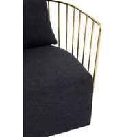 Azalea Black Fabric and Metal Chair – Home Luxe Interior