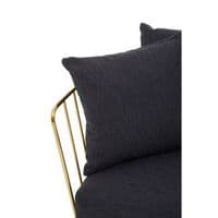 Azalea Black Fabric and Metal Chair – Home Luxe Interior