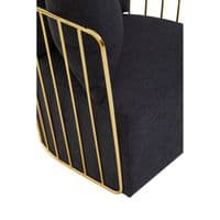 Azalea Black Fabric and Metal Chair – Home Luxe Interior