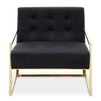 Azalea Black Velvet Lounge Chair – Home Luxe Interior