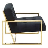 Azalea Black Velvet Lounge Chair – Home Luxe Interior