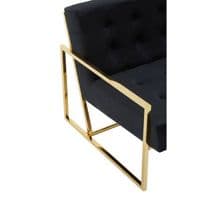 Azalea Black Velvet Lounge Chair – Home Luxe Interior
