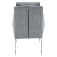 Azalea Grey Fabric Lounge Chair and Footstool Set – Home Luxe Interior