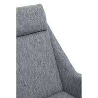 Azalea Grey Fabric Lounge Chair and Footstool Set – Home Luxe Interior