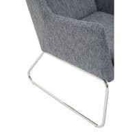 Azalea Grey Fabric Lounge Chair and Footstool Set – Home Luxe Interior