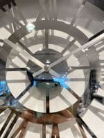 Bailey Wall Clock Silver Brushed Face Roman Dialds