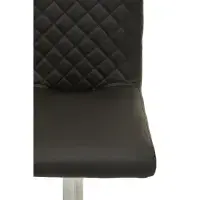 Baina Black And Chrome Bar Stool With Round Base