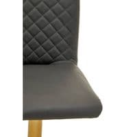 Baina Dark Grey and Gold Bar Stool with Round Base – Home Luxe Interior