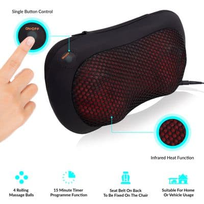 Bauer Neck and Back Massage Pillow  💆‍♂️💆‍♀️
