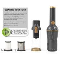 Beldray Airlite Cordless Handheld Vacuum HEPA Filter Gold Storage Base