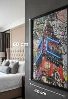 Big Ben Clock Tower Neon LED Wall Art - 40x60cm London Cityscape Canvas USB