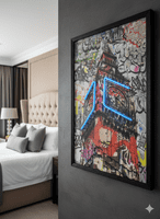 Big Ben Clock Tower Neon LED Wall Art - 40x60cm London Cityscape Canvas USB