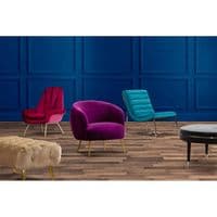 Billi Wine Velvet Lounge Chair | Home Luxe Interior