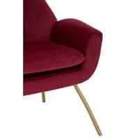 Billi Wine Velvet Lounge Chair | Home Luxe Interior