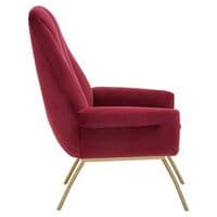 Billi Wine Velvet Lounge Chair | Home Luxe Interior