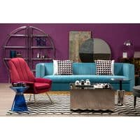 Billi Wine Velvet Lounge Chair | Home Luxe Interior