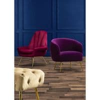 Billi Wine Velvet Lounge Chair | Home Luxe Interior