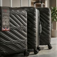 Black 4-Piece ABS Luggage Set - TSA Lock & 360° Spinner Wheels