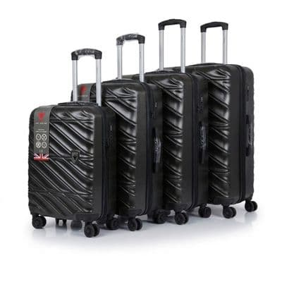 Black 4-Piece ABS Luggage Set - TSA Lock & 360° Spinner Wheels
