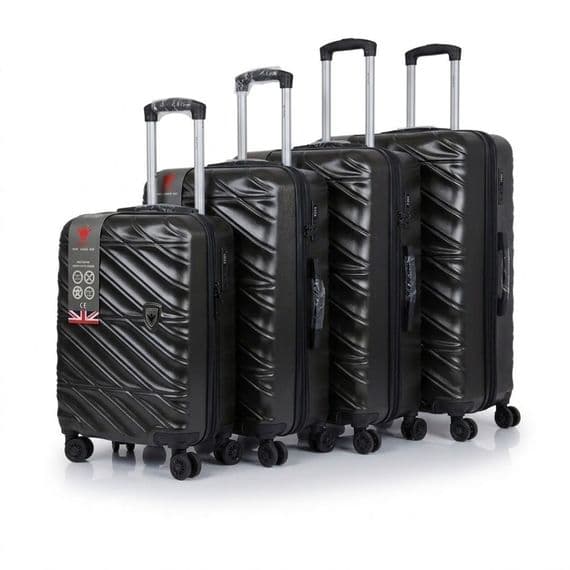 Black 4-Piece ABS Luggage Set - TSA Lock & 360° Spinner Wheels