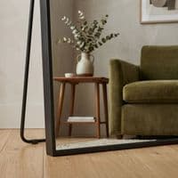 Black Arch Metal Mirror 60x165cm - Modern Bevelled Wall & Floor Mirror
