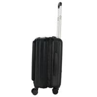 Black Charging Cabin Case - Hardshell Carry On Suitcase with USB Port