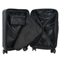 Black Charging Cabin Case - Hardshell Carry On Suitcase with USB Port