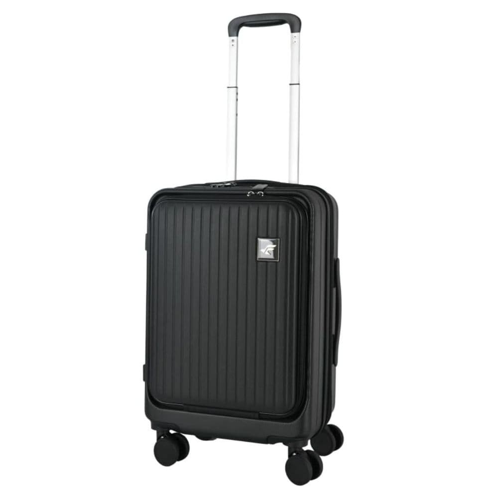 Black Charging Cabin Case - Hardshell Carry On Suitcase with USB Port