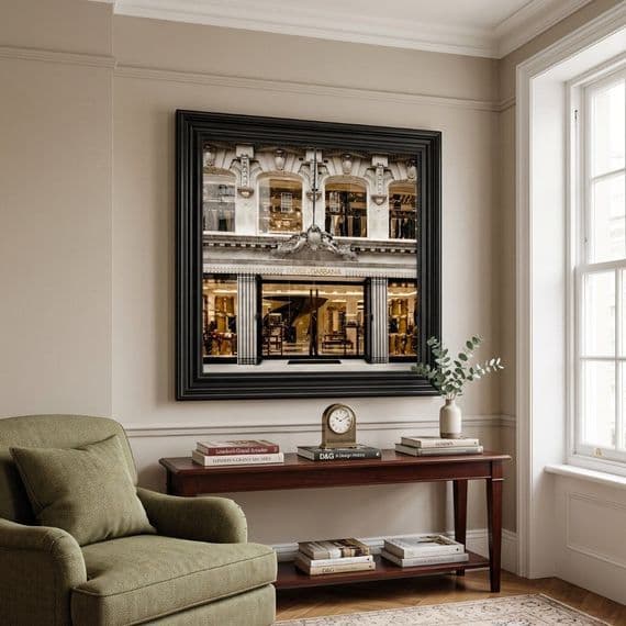 Black Step Frame Dolce & Gabbana Luxury Fashion Wall Art 70x70cm Print