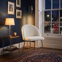 Callie Teddy Chair – Soft Plush Fabric Dining & Accent Chair