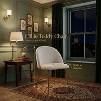 Callie Teddy Chair – Soft Plush Fabric Dining & Accent Chair