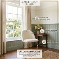 Callie Teddy Chair – Soft Plush Fabric Dining & Accent Chair