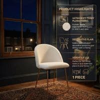 Callie Teddy Chair – Soft Plush Fabric Dining & Accent Chair
