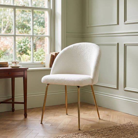 Callie Teddy Chair – Soft Plush Fabric Dining & Accent Chair
