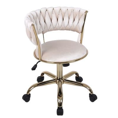 Camellia Cream & Gold Office Chair - Home Luxe Interior