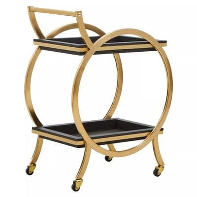Cardoba Two Tier Black Serving Trolley – Home Luxe Interior