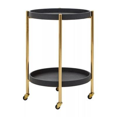 Cardoba Two Tier Black Tray Table Trolley – Home Luxe Interior