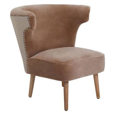 Cefena Brown Linen Chair – Home Luxe Interior