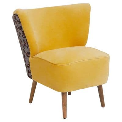 Cefena Yellow Print Chair – Home Luxe Interior