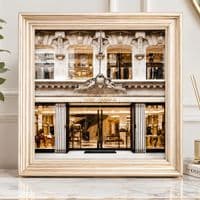 Champagne Step Frame Dolce & Gabbana Wall Art 40x40cm