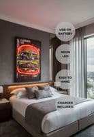 Cheeseburger Neon LED Wall Art - 40x60cm Pop Art Kitchen Decor USB
