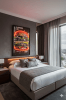 Cheeseburger Neon LED Wall Art - 40x60cm Pop Art Kitchen Decor USB