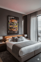 Cheeseburger Neon LED Wall Art - 40x60cm Pop Art Kitchen Decor USB