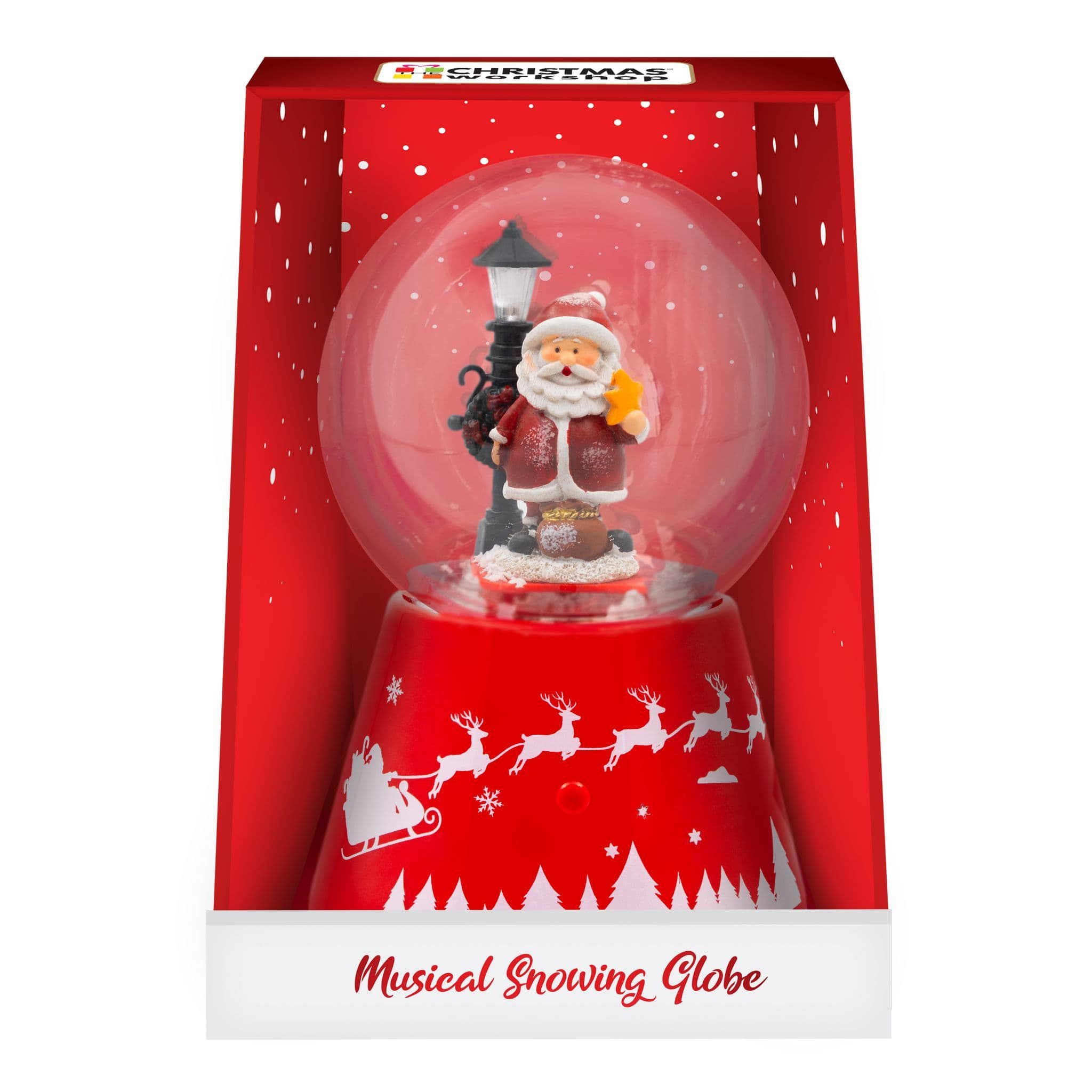 Hallmark Coca-Cola Santa Musical Snow Globe with Moving Train 2001 In Box
