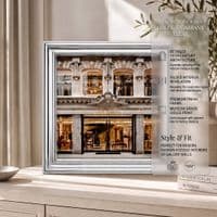 Chrome Step Frame Dolce & Gabbana Luxury Fashion Wall Art 40x40cm