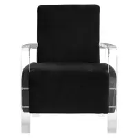 Clarence Black Velvet Chair
