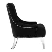 Clarence Button Tufted Black Chair – Home Luxe Interior