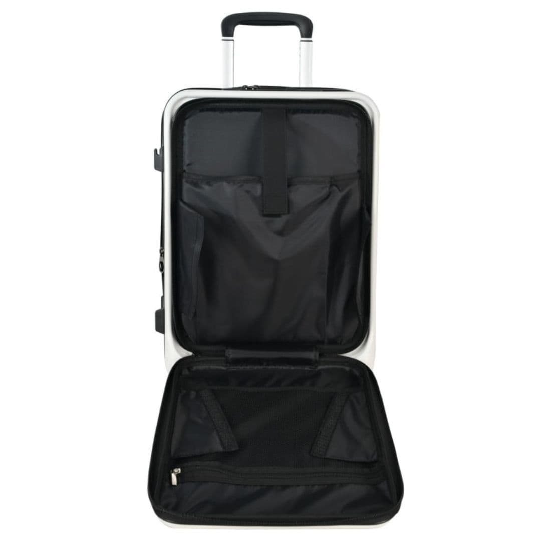 Cream Charging Cabin Case - Hardshell Carry On Suitcase with USB Port