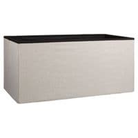 Cream Linen Effect Storage Ottoman Bench & Coffee Table - 76cm