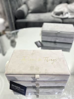 Cream Wedding Jewellery Box With Quote